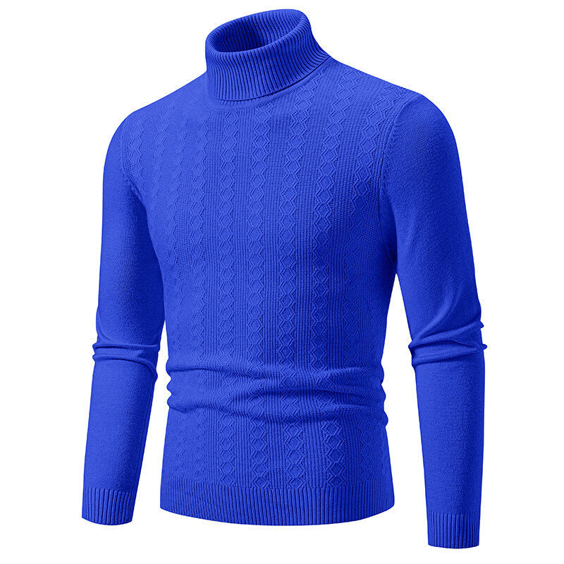 Men's Turtleneck Cable Knit Sweater