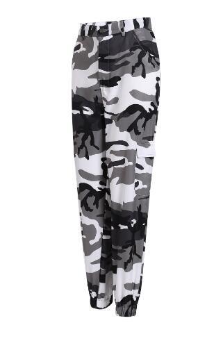 Women's Cargo Pants Camo Style Practical Elastic