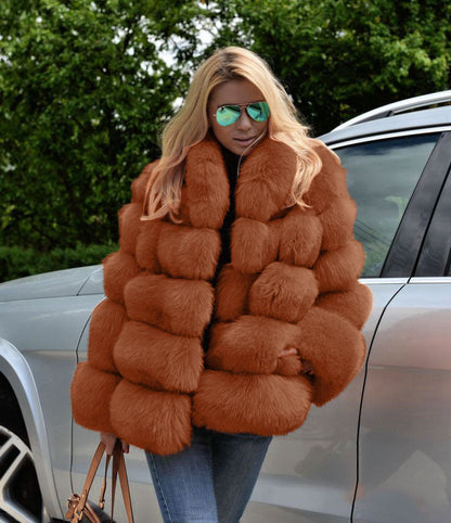 Damen Kunstpelz Jackett Trendy Wintermode