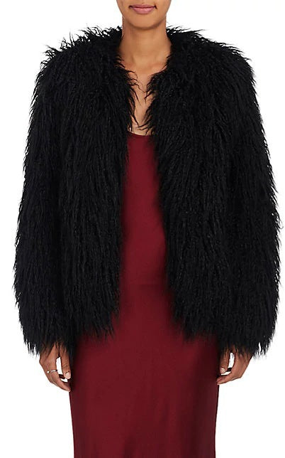 Women's Faux Fur Jacket Soft Voluminous Sleeves