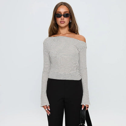 Women's Asymmetrical Polka Dot Top Modern Design