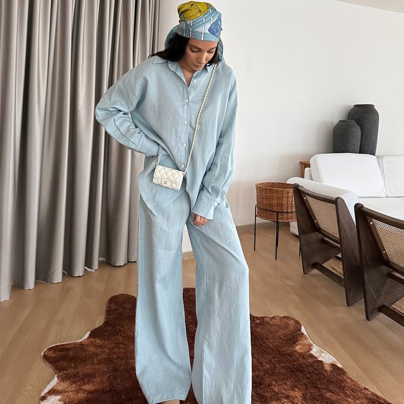 Women's Linen Lounge Set Comfortable Summer