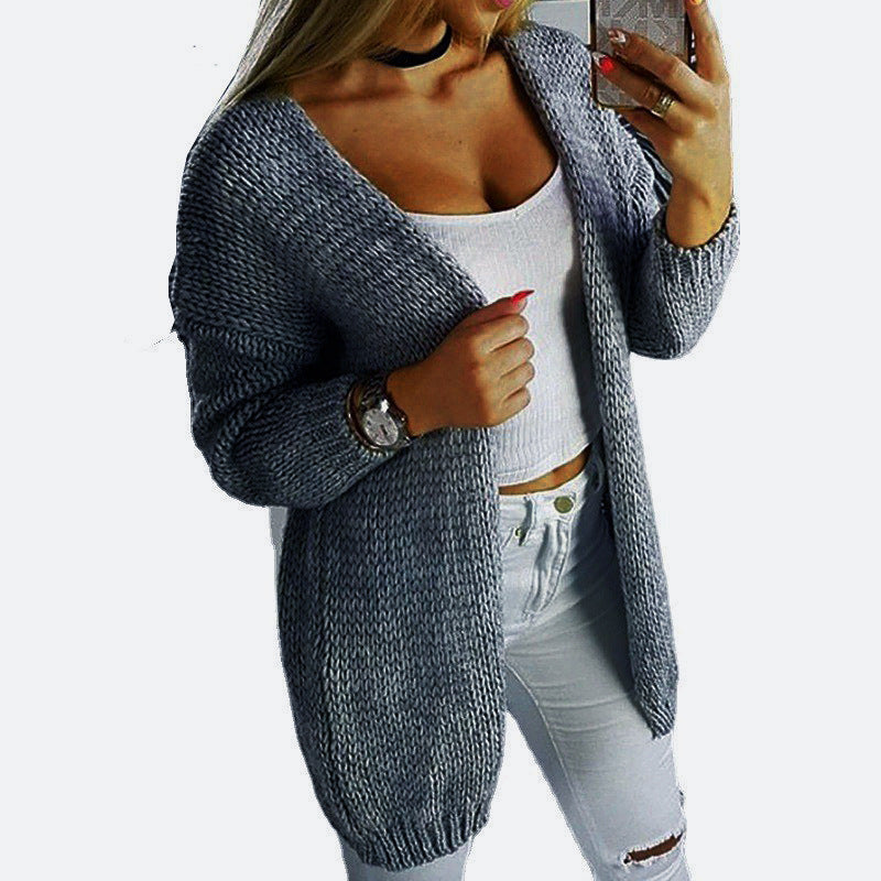 Women's Cardigan Casual Open V-Neck