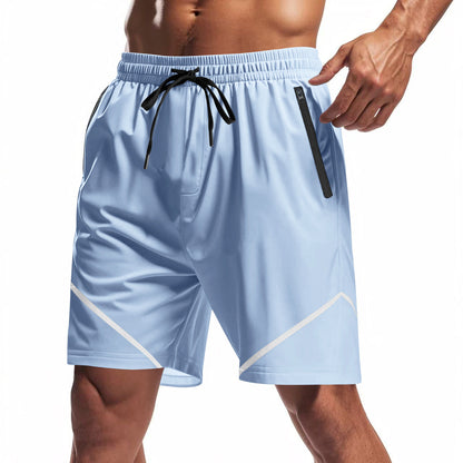 Men's Sports Shorts Breathable with Zipper Pockets