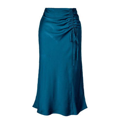 Damen Midirock Elegant Raffte Details