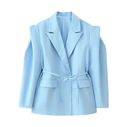 Women's Oversized Blazer Jacket Elegant with Belt