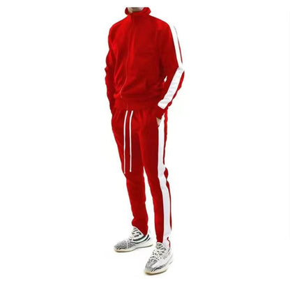 Men's Functional Tracksuit with Contrast Stripes