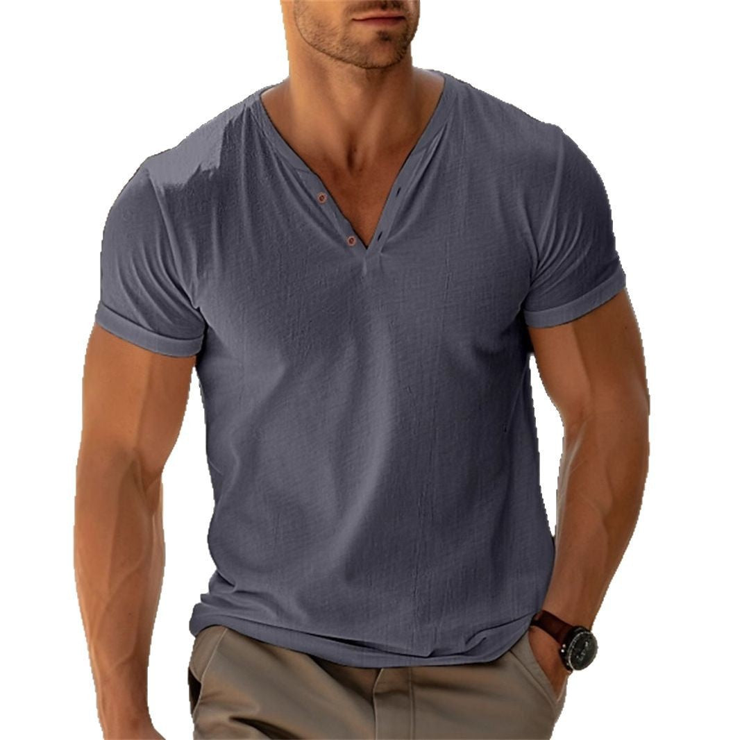 Men's Lightweight Henley Shirt Comfortable Breathable