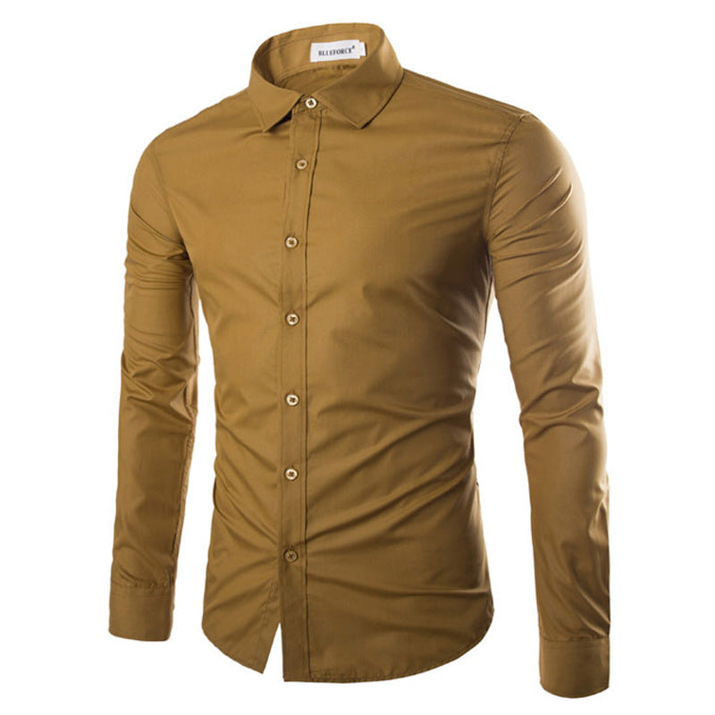 Men's Shirt Elegant Long-Sleeve Modern