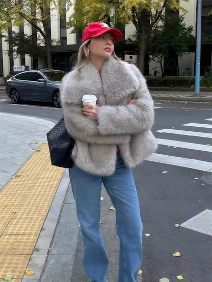Women's Soft Faux Fur Coat