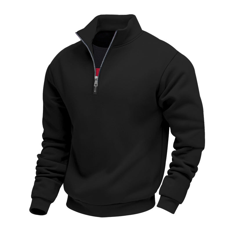 Men's Fleece Pullover Stand-up Collar Warm
