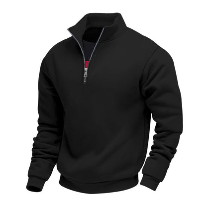 Men's Fleece Pullover Stand-up Collar Warm