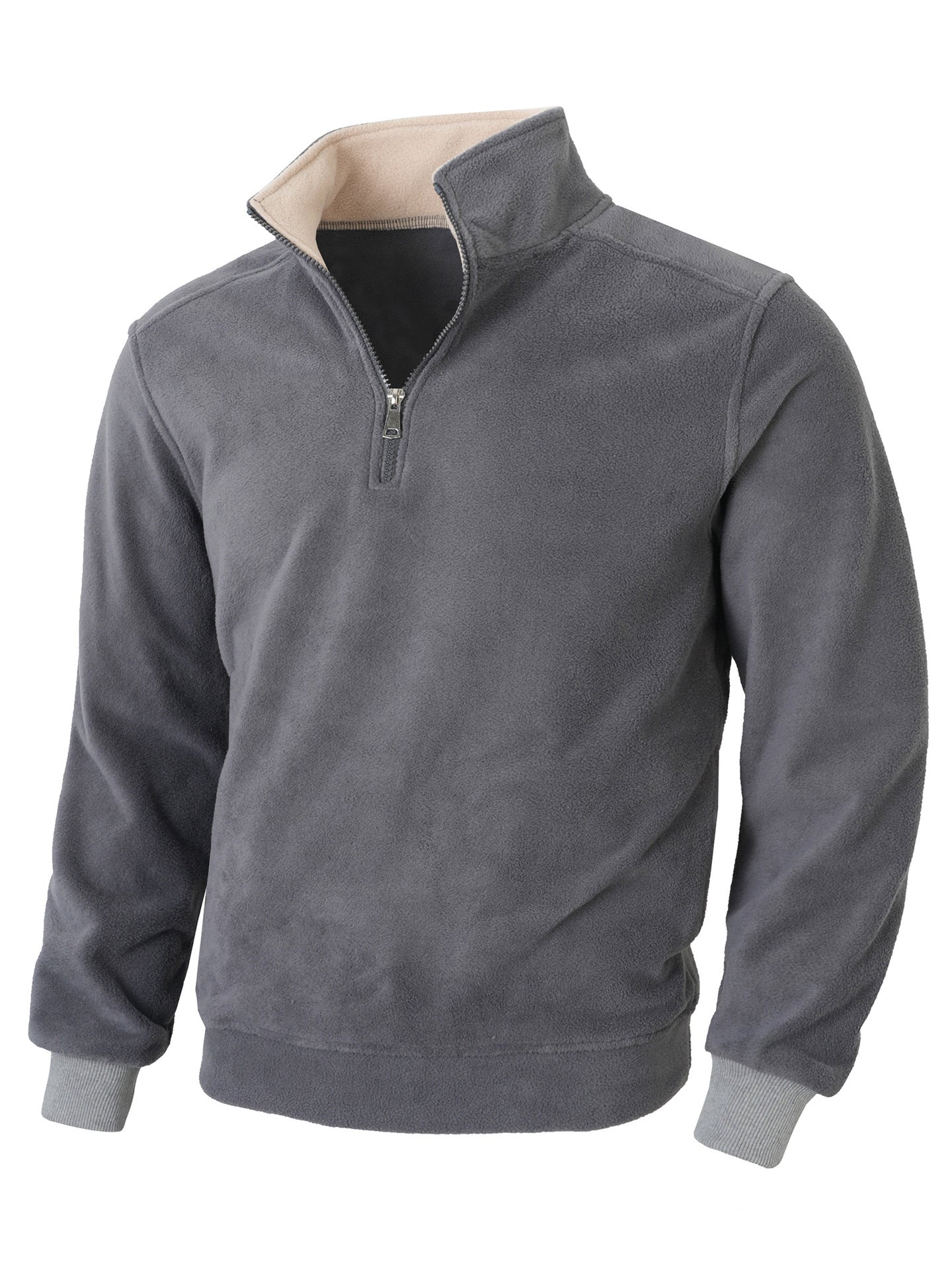 Men's Warm Mid-Length Fleece Jacket