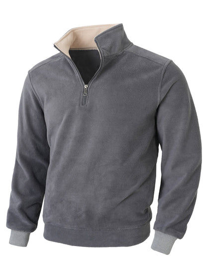 Men's Warm Mid-Length Fleece Jacket