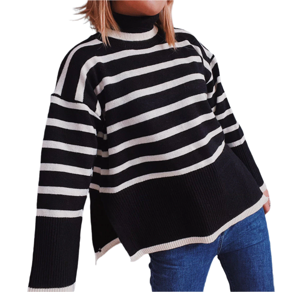 Striped Men's Sweaters Warm and Comfortable