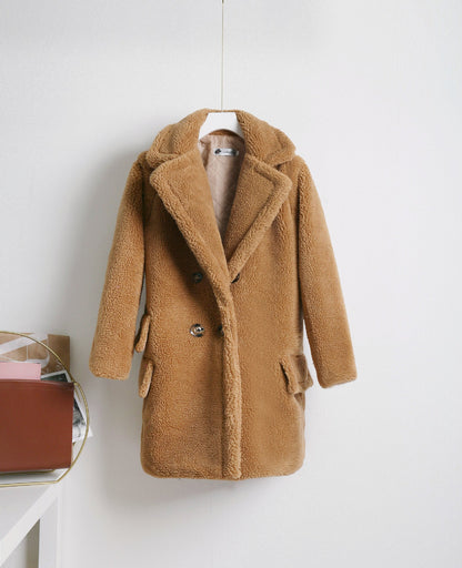Women's Warm Winter Coat With Double Buttons