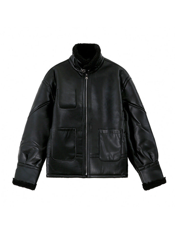 Stylish Leather Aviator Jacket