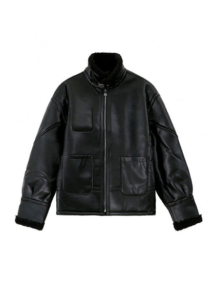 Stylish Leather Aviator Jacket
