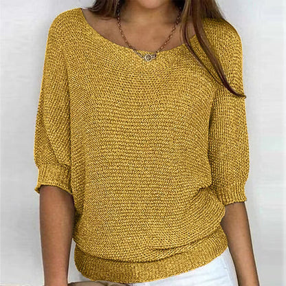 Elegant Solid-Colored Sweater