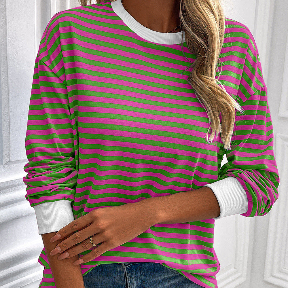 Women's Sweater Vertical Stripes Comfortable Oversized