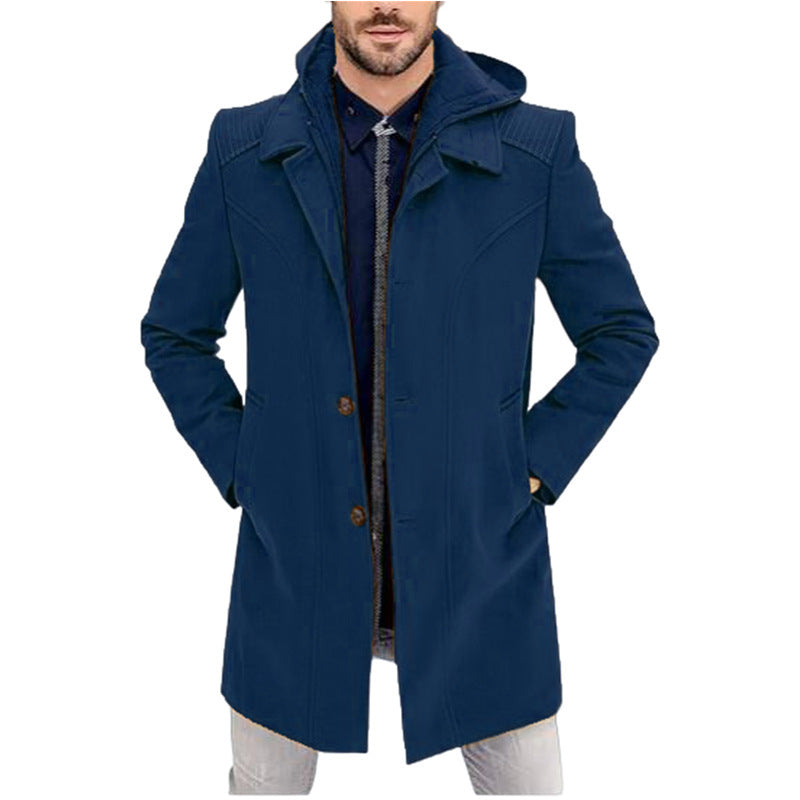Men's Winter Coat Elegant Black Modern