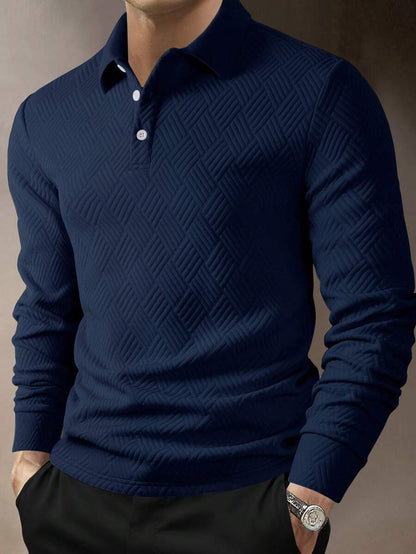 Men's Long-Sleeve Polo Shirt Elegance