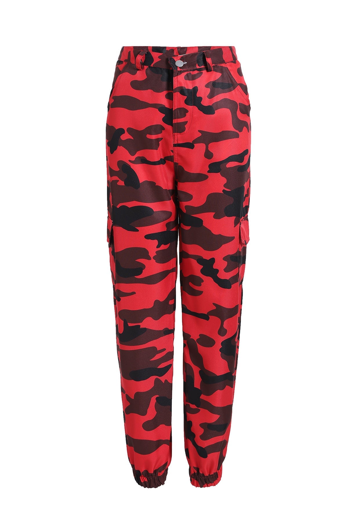 Women's Cargo Pants Camo Style Practical Elastic