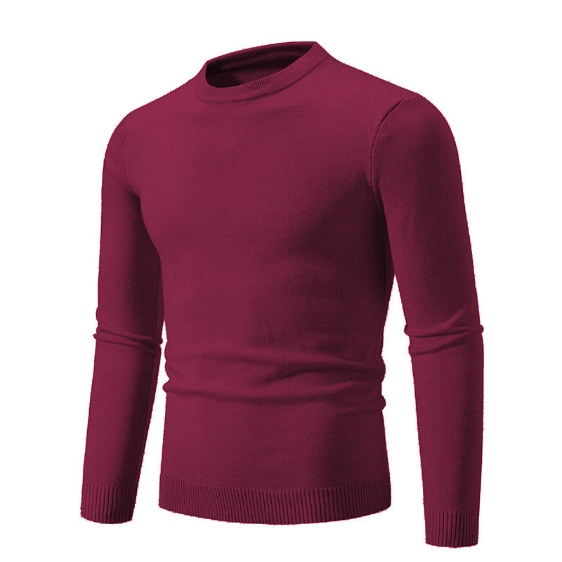 Fine Men's Round Neck Sweater Elegant Design