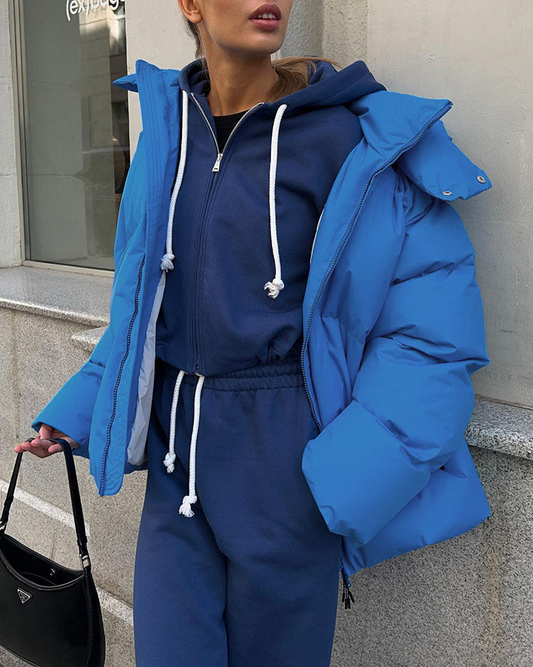 Stylish Hooded Jacket Women Loose Fit