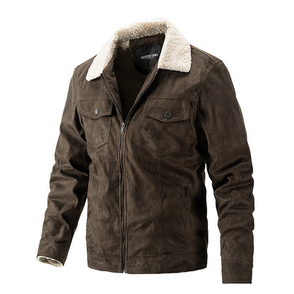 Men's Winter Jacket Faux Fur Collar Practical