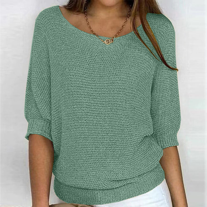 Elegant Solid-Colored Sweater