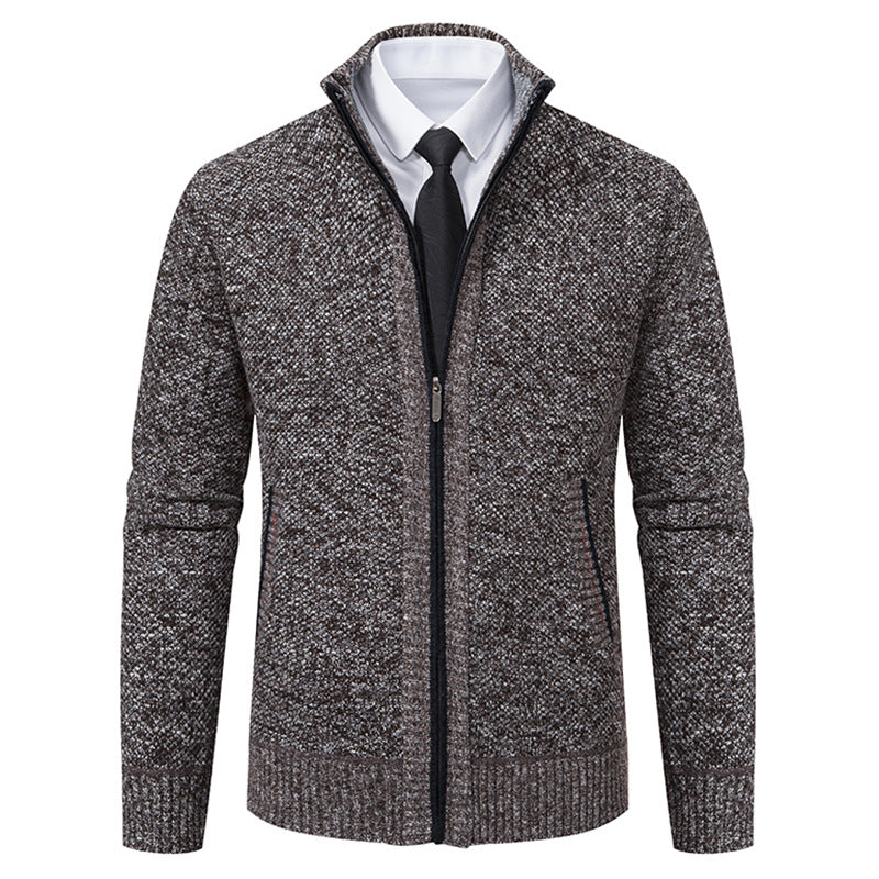 Men's Cardigan Elegant High Collar Zipper