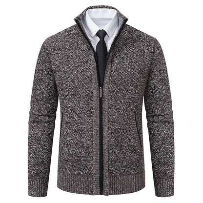 Men's Cardigan Elegant High Collar Zipper
