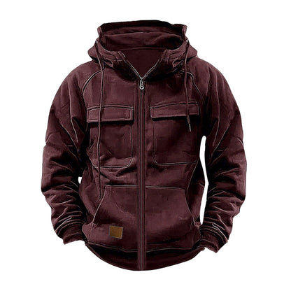 Men's Functional Hooded Jacket With Large Pockets