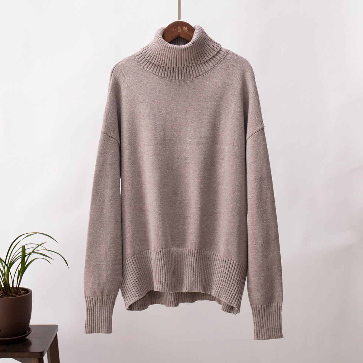 Women's Knitted Jumper Comfortable Warm Ribbed Trim