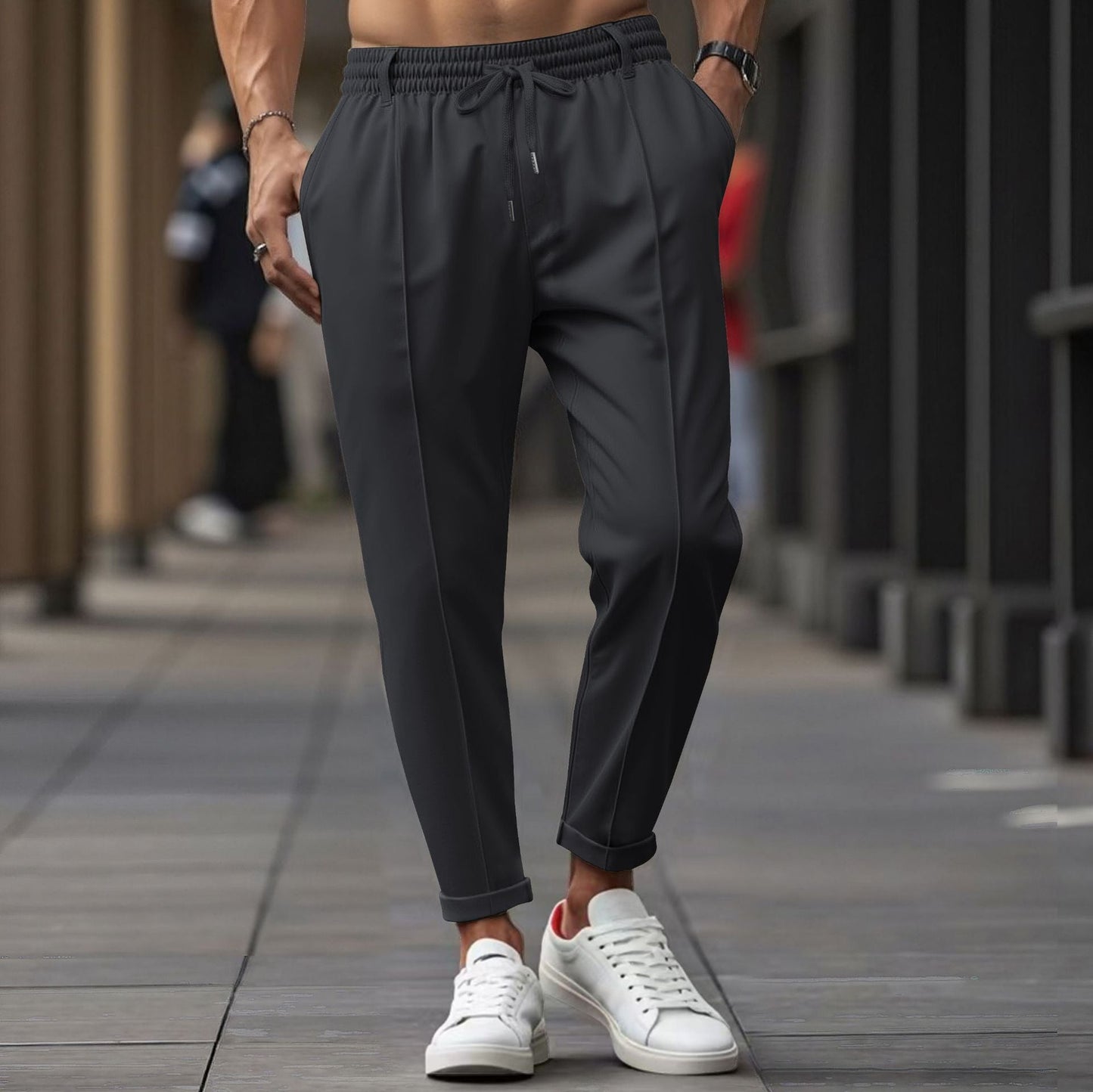 Men's Trousers Comfortable Elastic Cotton