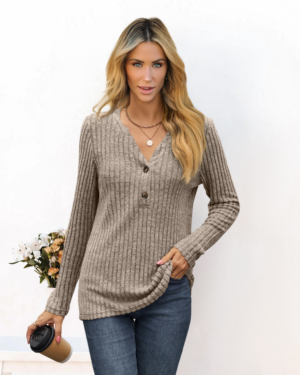 Women's Casual Long-Sleeve Shirt Comfortable Style
