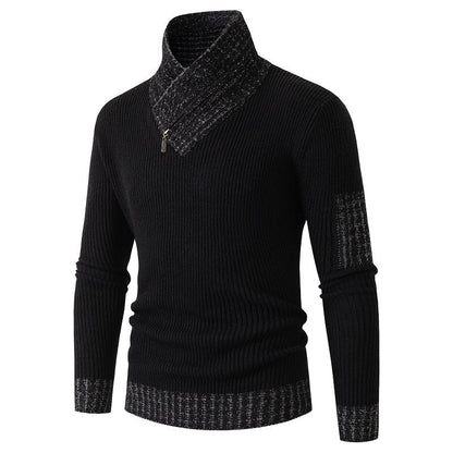 Men's Asymmetric Textured Sweater