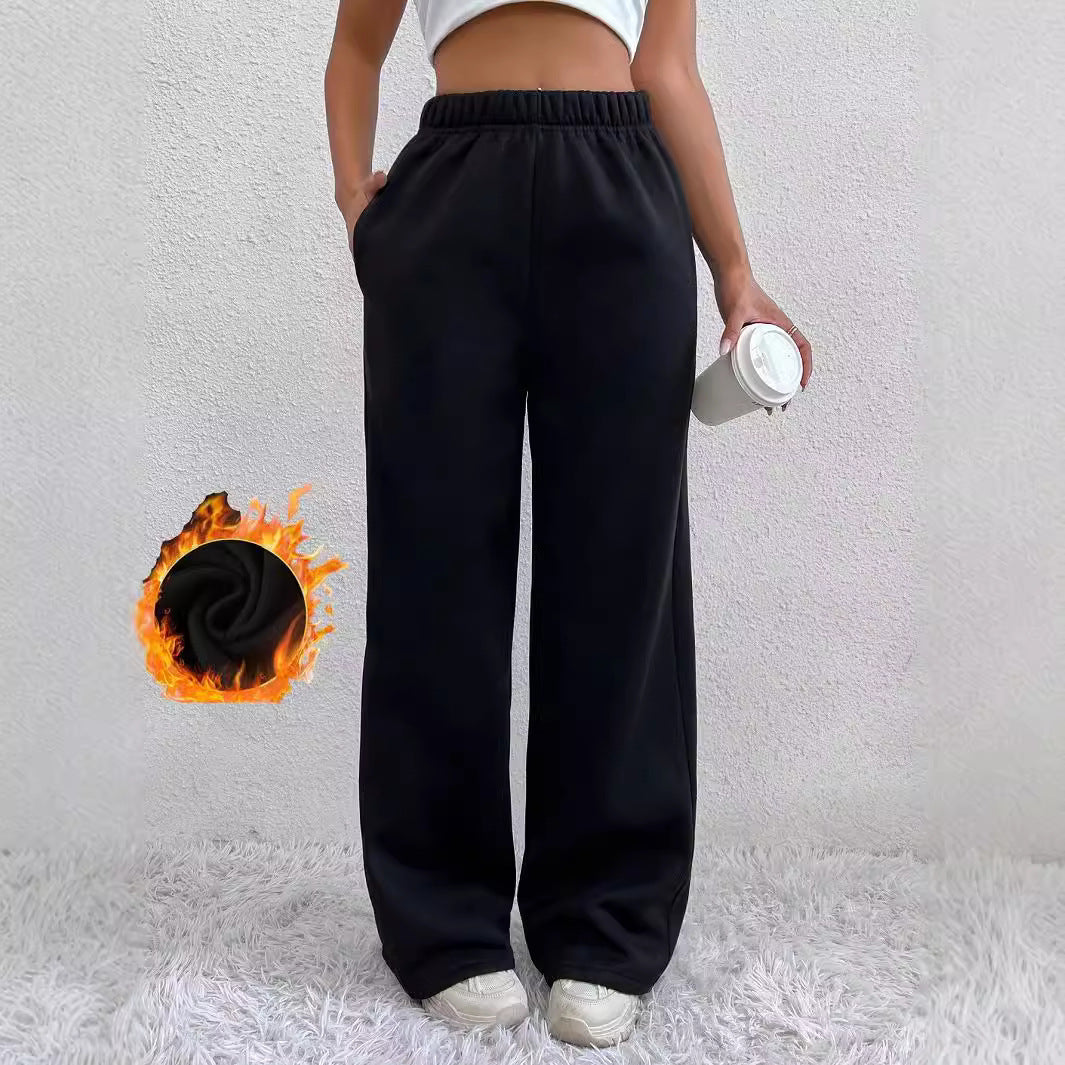 Damenhoose Bequem High Waist Weite Passform - IdealeKleiden