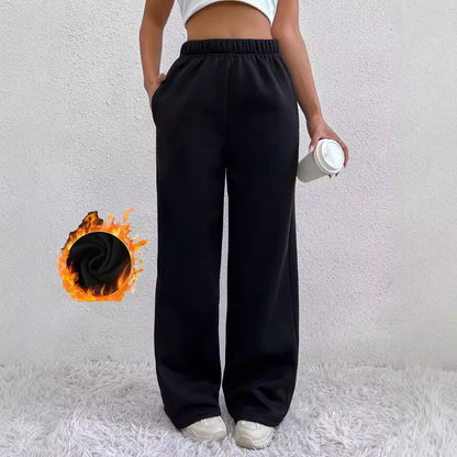 Damenhoose Bequem High Waist Weite Passform - IdealeKleiden