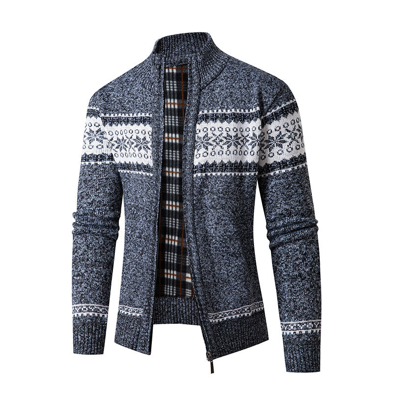 Men's Modern High-Collar Cardigan
