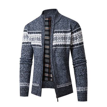 Men's Modern High-Collar Cardigan