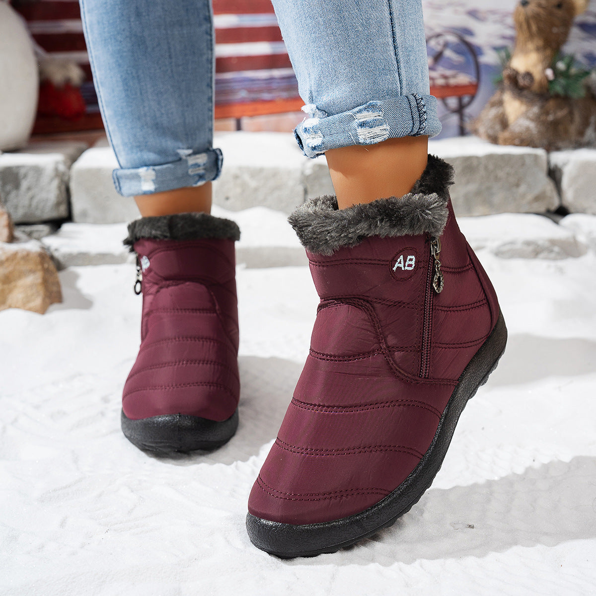 Women's Winter Boots Warm Practical Zipper