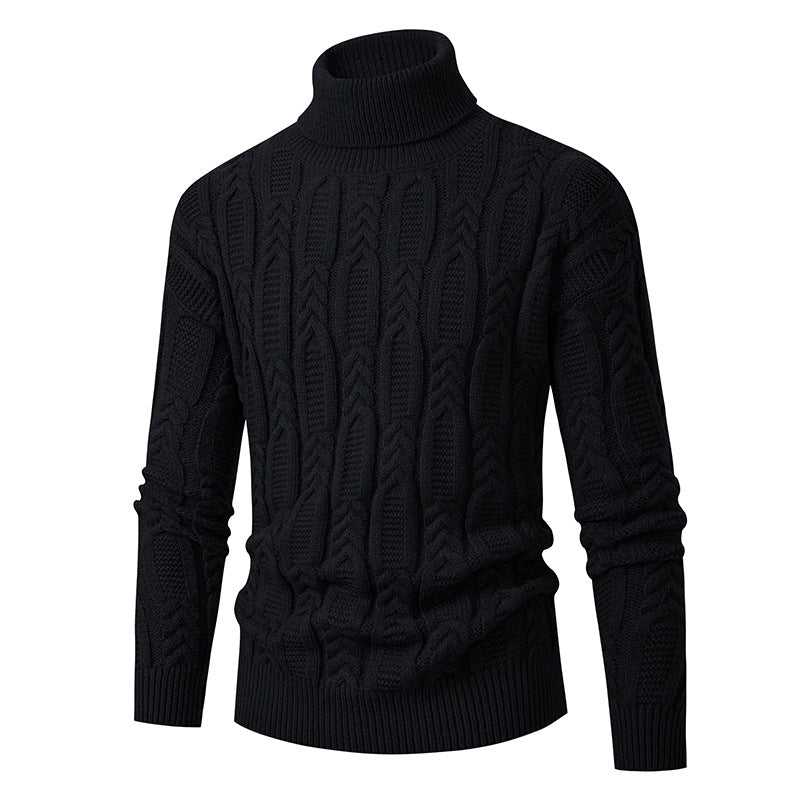Men's Turtleneck Sweater Textured Elegant Design