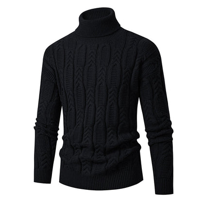 Men's Turtleneck Sweater Textured Elegant Design