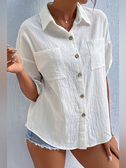 Women's Linen Blouse Summer-Light Elegant Design