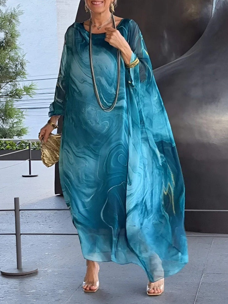 Women's Kaftan Dress Generous Floral Pattern