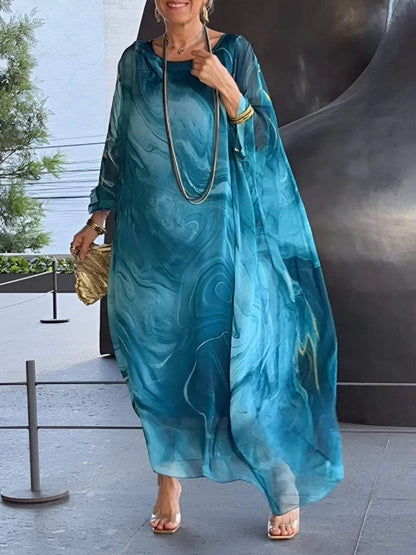 Women's Kaftan Dress Generous Floral Pattern
