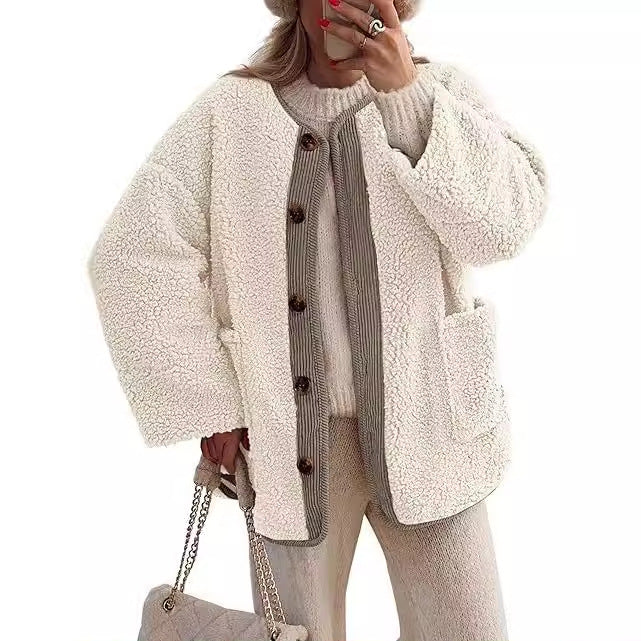 Women's Teddy Jacket Soft Plush Look