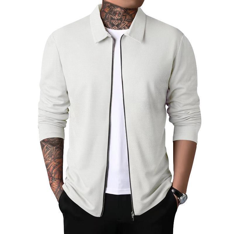 Men's Outdoor Jacket Zipper Textured Design